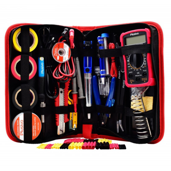 Plusivo Soldering Kit with Multimeter (EU Plug)