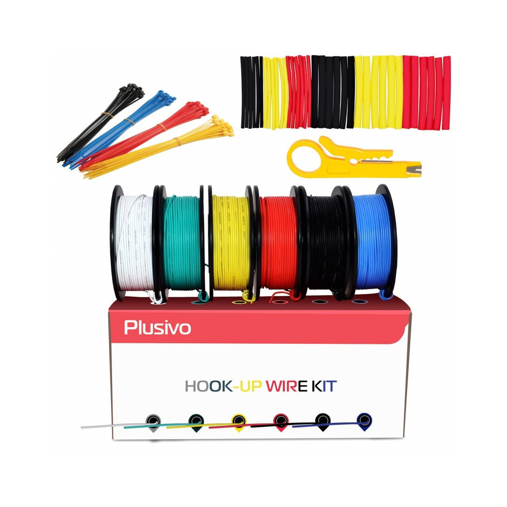 30AWG Plusivo Hook up Wire Kit – 6 Different Colors x 20 m (66 ft)