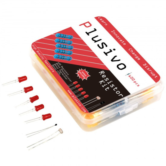 Plusivo Resistor Assortment Kit – 10 Ω To 1 MΩ (600pcs)