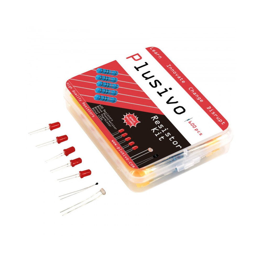 Plusivo Resistor Assortment Kit – 10 Ω To 1 MΩ (600pcs)